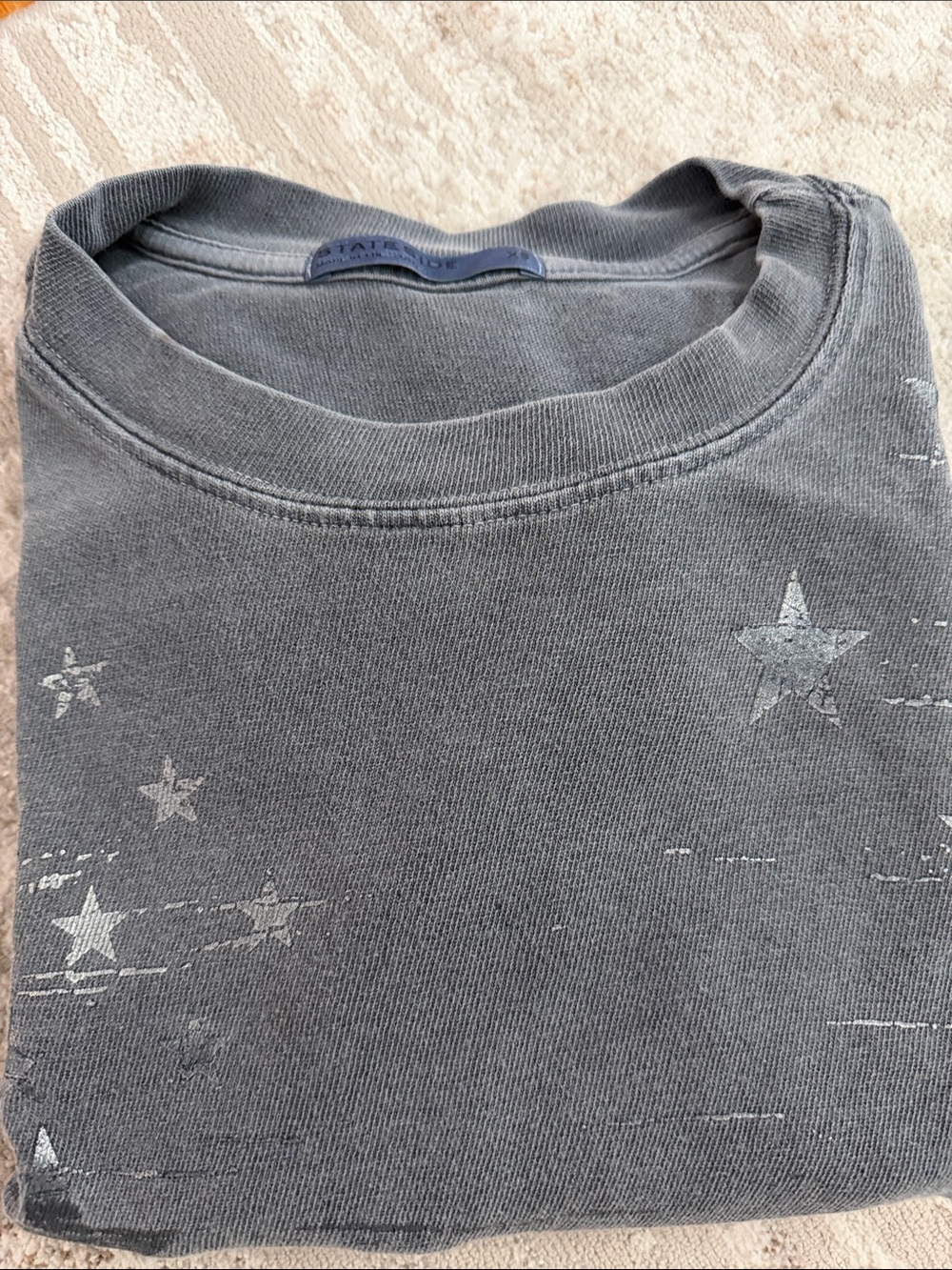 Stateside Charcoal Grey Star Print .Active wear